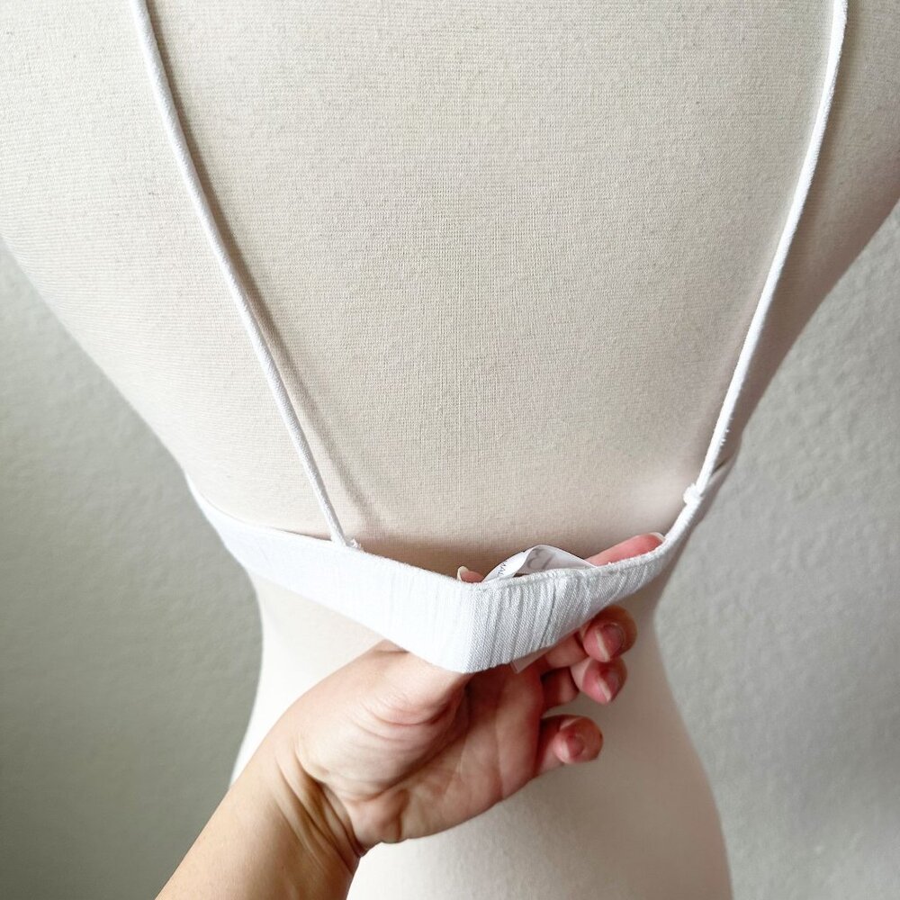 437 White Tie Shoulder Bikini Top - Picture 5 of 9